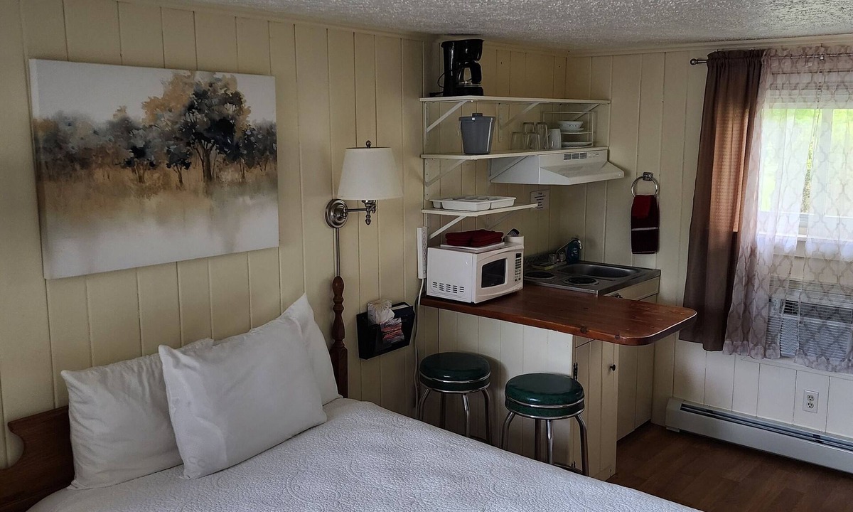 Dryden Hotel | 1-Bedroom Room with Kitchen & WiFi in Quiet Wilton