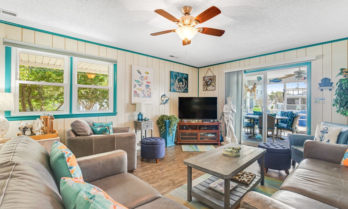 North Ocean City House | Beach-Themed Canal-Front Home w/Private Deck, Dock, Water Views, Free WiFi