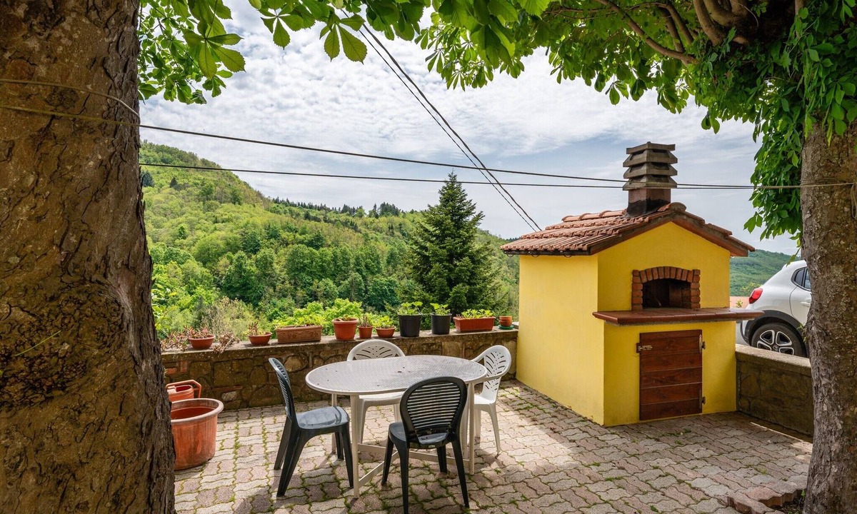 San Marcello Piteglio House | Holiday Home 'Africo Con Vista' with Mountain View, Private Garden and Balcony