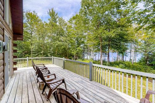 Greenville House | Lakefront cabin on First Roach Pond with dock, lake view & firepit- dog-friendly