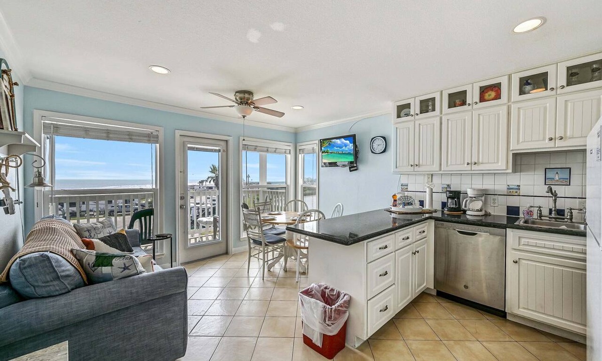 Galveston Condo | On the Beach. Balcony with Expansive Gulf and Sunset Views (1202)