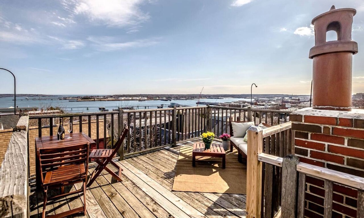 Munjoy Hill Apartment | Panoramic Water, Island & City Views w/Private Roof Deck