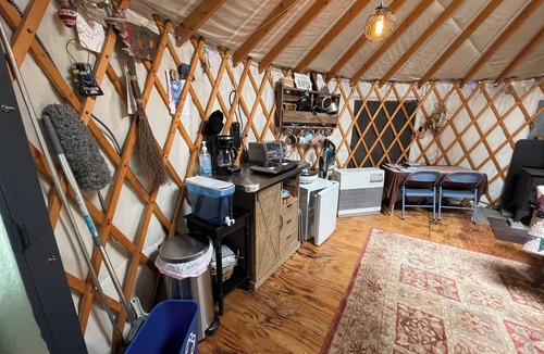 Cumberland Center House | A yurt in the trees. Close to Portland but close to nature. Treeyurt Maine