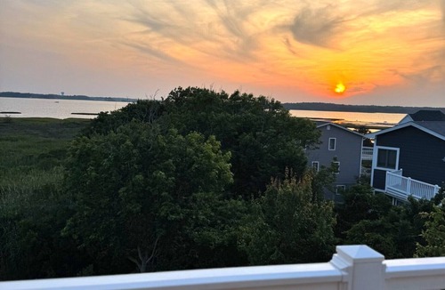 Fenwick Island House | Bayfront Beauty in Fenwick Island-5BR/4BA Sunset Views/Pier/Pool/Walk to Beach