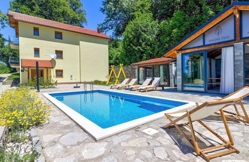 Senj House | Beautiful private villa for 12 guests with private pool, A/C, WIFI, hot tub, TV and terrace