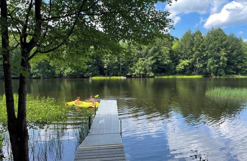 Belgrade Cabin | Big Pines Cabin- Belgrade Lakes Waterfront Retreat with Private Dock