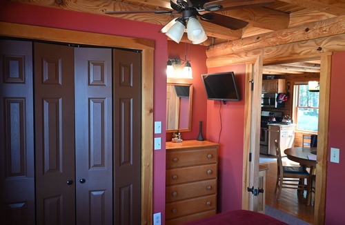 Bridgton Cabin | Closest Lakefront Log Cabin with Stunning Views & Expansive Private Lawn