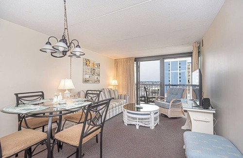 North Ocean City Condo | Cute, cozy 2 bedroom oceanfront condo with free WiFi, a great ocean view, and awesome amenities including indoor/outdoor pools and a game room located uptown!