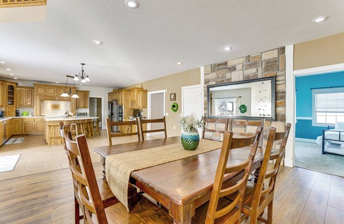 Summit Station House | Family Home on 9 Acres! Climbing Wall & Gym