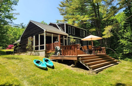 Stockton Springs House | Oceanfront Escape! Private Beach/Outdoor Sauna/Large Deck/Firepit