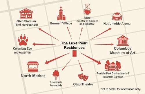 Short North Apartment | The Luxe Pearl Residences 870-5