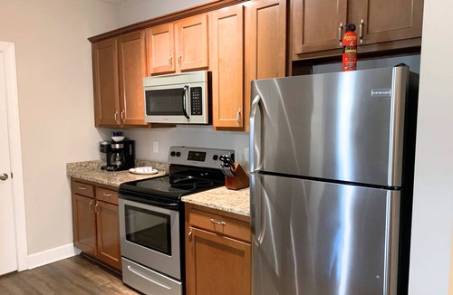 Westerville Apartment | The Snowbird Suite | 1st Floor | Walk-In Shower