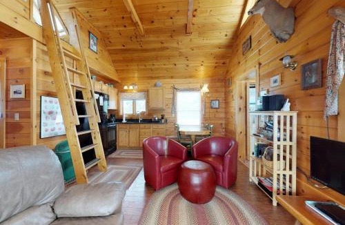 Greenville House | Two lakefront dog-friendly cabins on four acres with porches, dock, & lake views