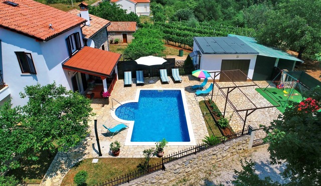 Family friendly house with a swimming pool Marići, Labin (K-17820)