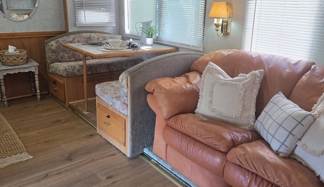 Mini farm vibe stationary RV in No. San Diego County with WiFi, AC. TV. Views.