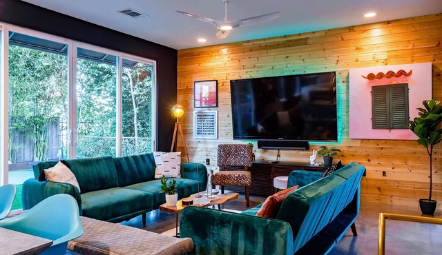 Private Mini Golf and Covered Fireplace Lounge