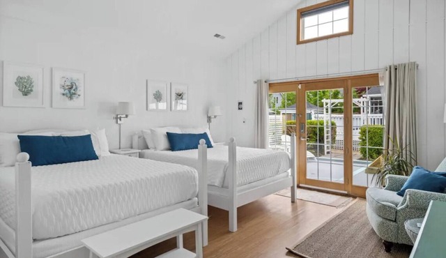 Sandpiper Room — Spacious Coastal Luxury with a Private Garden Patio
