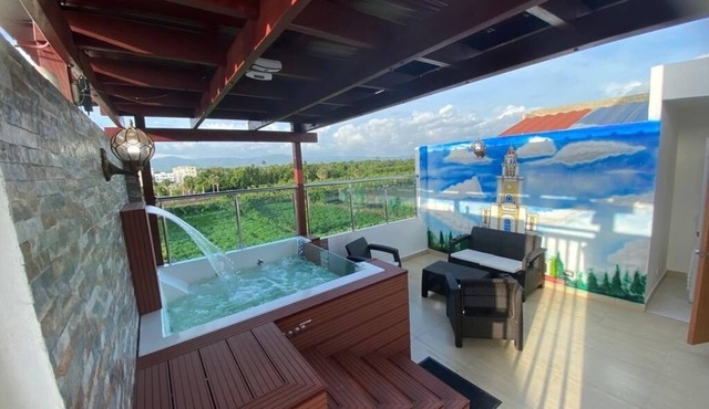 Sunset jacuzzi